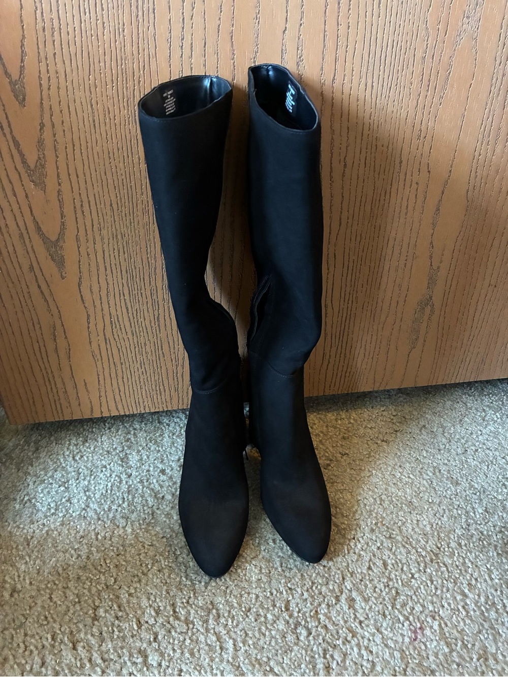 Steve Madden Black Over-the-Knee Stretch Pointed-Toe Boots